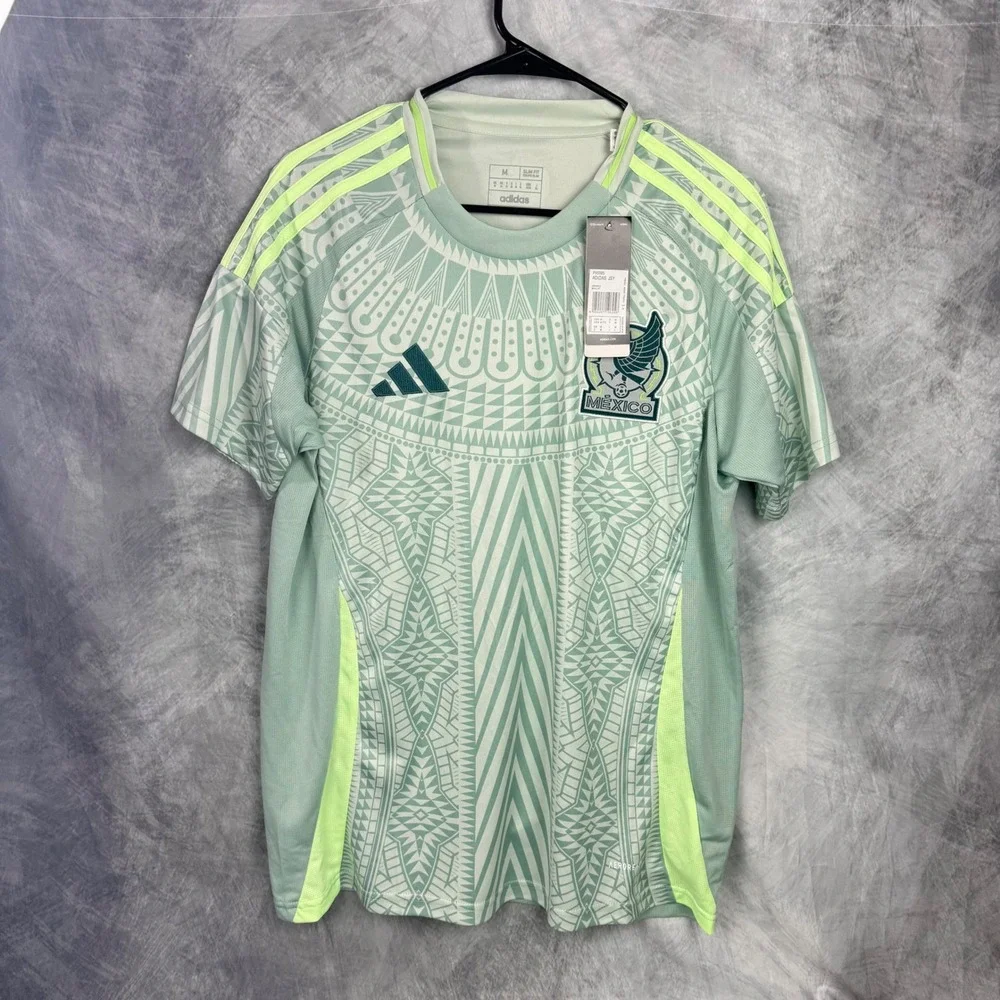 Adidas Mexico National Team 2024 Away Jersey Mens Medium Slim Fit P95985 Green